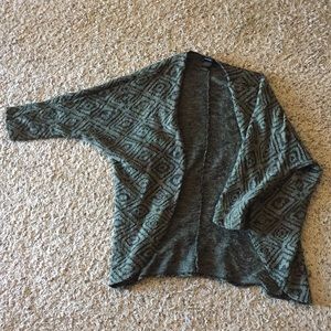 Olive green and black cardigan